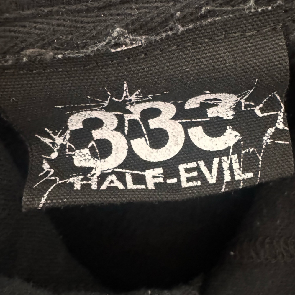 333 Half Evil Hoodie - Black & Hot Pink - Picture 3 of 5